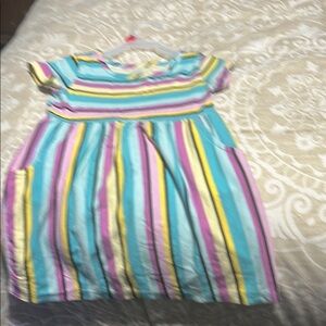Wonder Nation Blue and Pink Casual Sundress